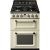 Smeg-Victoria-TR62P-Cuisiniere-four-a-deux-etages-pose-libre-largeur-60-cm-profondeur-60-cm-hauteur-103-5-cm-creme Cuisinières à Gaz en Verre