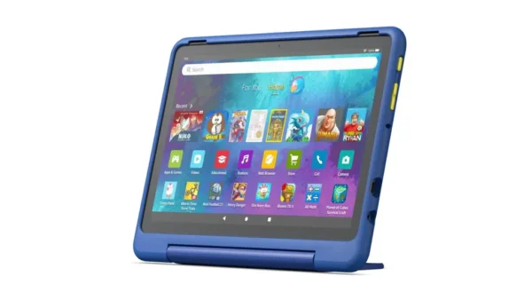 Amazon Fire HD 10 Kids Contrôle Parental Robuste : Via le Parent Dashboard d'Amazon, les parents peuvent limiter le temps d'écran, fixer des objectifs éducatifs et filtrer le contenu par âge.