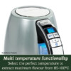 Bouilloire électrique Multi-Températures 70°C - 80°C : Idéal pour le thé vert ou blanc. 90°C : Température optimale pour le café (filtre ou piston) et le thé oolong.