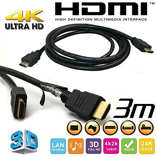 CABLE HDMI 3M 4K2K Norme HDMI compatible : Principalement HDMI 2.0 (bande passante de 18 Gbps), essentielle pour transmettre un flux 4K à 60 images par seconde (Hz).