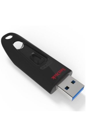 CLE USB  SANDISK ULTRA 3.0 32 Go Capacité : 32 Go (modèle SDCZ48-032G-U46). Interface : USB 3.0, rétrocompatible USB 2.0. Vitesse de lecture : Jusqu’à 130 Mo/s.