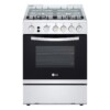 CUISINIERE A GAZ 4 FEUX  60 CM Sécurité totale 1 brûleur Rapide (grand) pour bouillir l'eau ou saisir les viandes. 2 brûleurs Semi-rapides (moyens) pour les cuissons quotidiennes. 1 brûleur Auxiliaire (petit) pour mijoter ou les petites casseroles