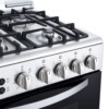 CUISINIERE A GAZ 4 FEUX  60 CM Sécurité totale 1 brûleur Rapide (grand) pour bouillir l'eau ou saisir les viandes. 2 brûleurs Semi-rapides (moyens) pour les cuissons quotidiennes. 1 brûleur Auxiliaire (petit) pour mijoter ou les petites casseroles