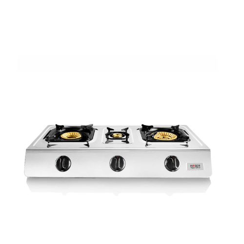Cuisinière à gaz en acier inoxydable HAEGER Triple Safine - Avec 3 brûleurs