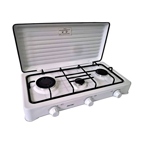 Cuisinière à gaz portable pour le camping, 3 brûleurs