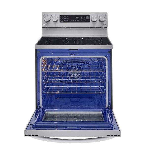 Cuisinière électrique Double Four 30 Four supérieur (Petit format) : Environ 70 à 85 litres. Idéal pour les cuissons rapides du quotidien (pizzas, gratins, tartes), il chauffe très vite et consomme moins d'énergie.