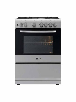 Cuisinière LG LF68V00S 4 Brûleurs à gaz : Puissance échelonnée de 1,0 kW à 3,6 kW pour s'adapter à tous les récipients (mijoteur à brûleur rapide triple couronne). Grilles en fonte : Supports massifs offrant une stabilité maximale, hautement résistants aux déformations dues à la chaleur intense.
