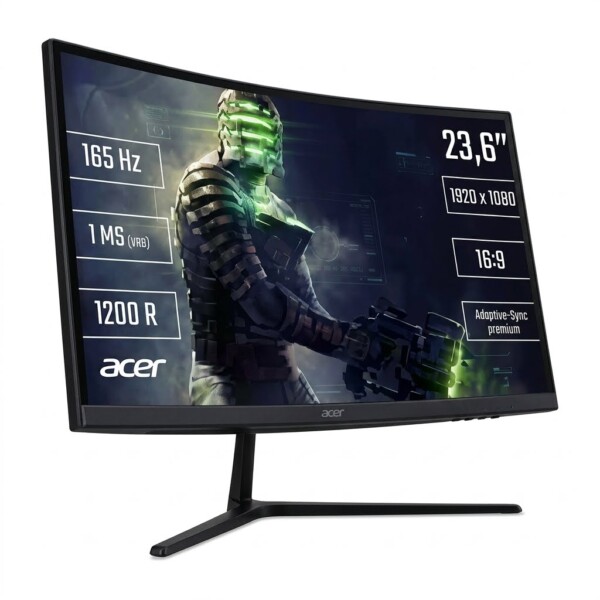 ECRAN ACER NITRO EI242QRPbiipx ECRAN PC 24 Taux de rafraîchissement : 165 Hz Temps de réponse : 1 ms (VRB), ce qui élimine les effets de flou cinétique et de rémanence lors des mouvements rapides.