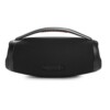 Enceinte JBL BOOMBOX 3 En mode secteur (branchée) : 1x 80W (subwoofer) + 2x 40W (médiums) + 2x 10W (tweeters) = Total 180W RMS. En mode batterie : La puissance est légèrement réduite pour préserver l'autonomie (environ 136W RMS).