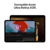 iPad Pro M4 Chip  iSystem Mémoire (RAM) 8GB de RAM LPDDR5 Stockage 256 GB Caméra frontale repensée Objectif Ultra Grand-angle 12 MP déplacé sur le bord latéral (mode paysage) avec le suivi de caméra Center Stage.