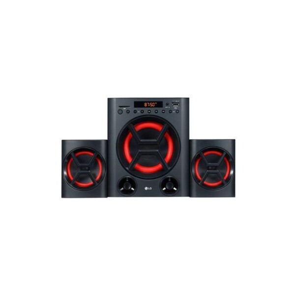 LG 40W XBOOM Home Theatre System Puissance totale : 40 Watts RMS (un caisson de basses de 20W + deux enceintes satellites de 10W chacune). Bass Blast+ : Cette technologie renforce la profondeur des basses tout en conservant la clarté des voix.