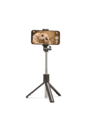 PERCHE A SELFIE TELESCOPIQUE Matériaux : Fabriquée en aluminium anodisé ou en acier inoxydable pour allier légèreté et robustesse, avec une poignée souvent antidérapante en caoutchouc ou silicone.