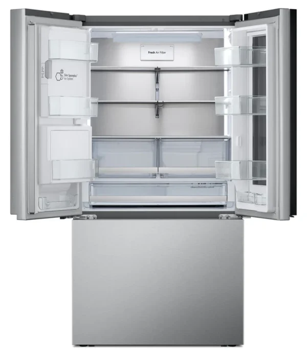 Réfrigérateur LG 346 litre Volume utile bien réparti (346L) : Découpé en 245 litres pour la partie réfrigérateur (bas) et 101 litres pour la partie congélateur (haut). Technologie No Frost : Élimine totalement la formation de givre, évitant la corvée du dégivrage manuel et réduisant la consommation électrique.