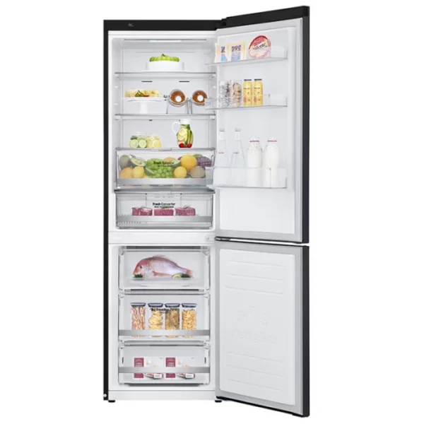 Réfrigérateur LG 374 litre Compartiment Réfrigérateur (Haut) : 234 Litres à hauteur d'yeux pour un accès facile au quotidien sans se baisser. Compartiment Congélateur (Bas) : 107 Litres utiles découpés en grands tiroirs transparents pour optimiser le rangement des pièces volumineuses. 
