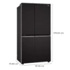 Réfrigérateur Side-by-Side LG 650L Technologie Smart Inverter / Linear Compressor : Ajuste la puissance du moteur selon le niveau de remplissage. Cela permet d'économiser jusqu'à 32 % d'énergie et offre un fonctionnement ultra-silencieux. Total No Frost : Refroidissement par air ventilé qui supprime toute formation de givre ou de glace, facilitant l'entretien.