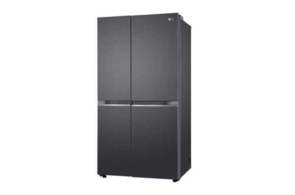 Réfrigérateur Side-by-Side LG 650L Technologie Smart Inverter / Linear Compressor : Ajuste la puissance du moteur selon le niveau de remplissage. Cela permet d'économiser jusqu'à 32 % d'énergie et offre un fonctionnement ultra-silencieux. Total No Frost : Refroidissement par air ventilé qui supprime toute formation de givre ou de glace, facilitant l'entretien.