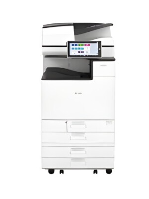 Ricoh IM C2000Résolution  1200 × 1200 dpi. Formats supportés A3, A4, SRA3. Capacité papier : Standard 1 200 feuilles, extensible jusqu’à 4 700. Écran tactile : 10,1 pouces, interface intuitive.