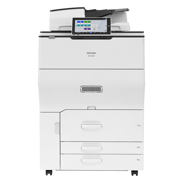Ricoh MPC 3504EXASP ésolution de 1200 × 1200 dpi, son écran tactile intelligent de 10,1 pouces et sa capacité de 4 700 feuilles en entrée, le Ricoh MPC 3504EXASP répond aux exigences des environnements professionnels les plus demandants, en couleur comme en noir et blanc, aux formats A3 et A4.