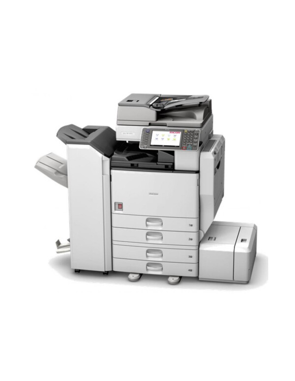 Ricoh MPC 3504EXASP ésolution de 1200 × 1200 dpi, son écran tactile intelligent de 10,1 pouces et sa capacité de 4 700 feuilles en entrée, le Ricoh MPC 3504EXASP répond aux exigences des environnements professionnels les plus demandants, en couleur comme en noir et blanc, aux formats A3 et A4.
