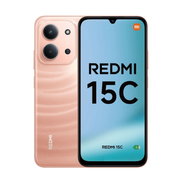Xiaomi Redmi 15C RAM 4GB / Stockage 128GB / OS Android 15 avec HyperOS. Capacité  6 000 mAh. Recharge rapide 33 W via USB-C.