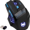 ZELOTES-SOURIS Design Ergonomique : Forme profilée pour les droitiers avec un repose-pouce élargi pour réduire la fatigue de la main. Rétroéclairage LED dynamique