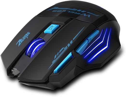 ZELOTES-SOURIS Design Ergonomique : Forme profilée pour les droitiers avec un repose-pouce élargi pour réduire la fatigue de la main. Rétroéclairage LED dynamique