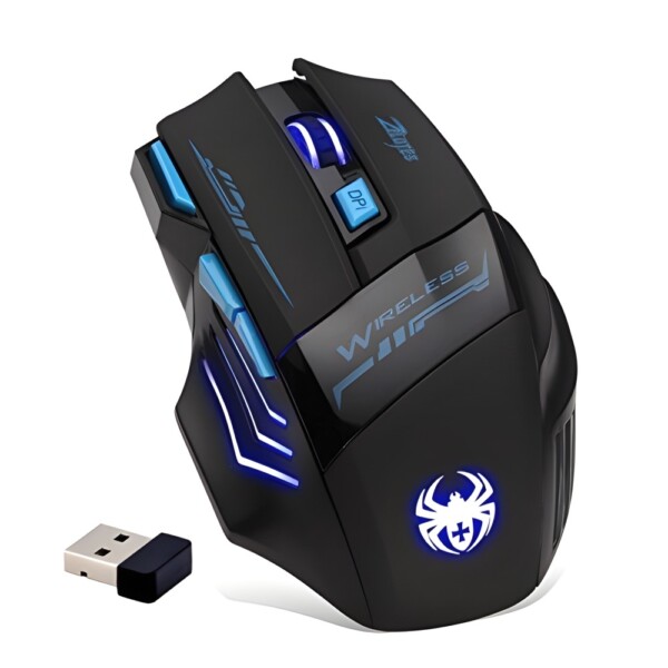 ZELOTES-SOURIS Design Ergonomique : Forme profilée pour les droitiers avec un repose-pouce élargi pour réduire la fatigue de la main. Rétroéclairage LED dynamique