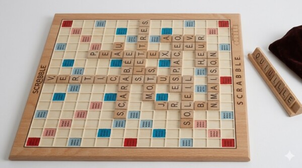 JEU DE SCRABBLE EN BOIT VINTAGE Jetons (lettres) : Fabriqués en bois massif, avec les lettres et leur valeur numérique souvent gravées ou estampées. Chevalets : Les supports destinés à cacher les 7 lettres de chaque joueur sont également en bois. | MyTechnologyCompanies Cotonou JEU DE SCRABBLE EN BOIT VINTAGE Jetons (lettres) : Fabriqués en bois massif, avec les lettres et leur valeur numérique souvent gravées ou estampées. Chevalets : Les supports destinés à cacher les 7 lettres de chaque joueur sont également en bois.
