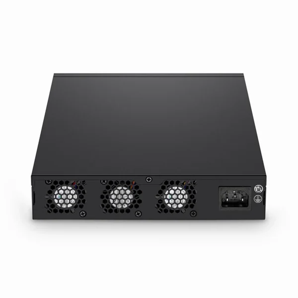 S3400C-24MG4S orts : 24 × 100M/1G/2,5G RJ45 + 4 × 1/10G SFP+. PoE+ : Jusqu’à 30W par port, budget total 380W. Capacité de commutation : 200 Gbps.