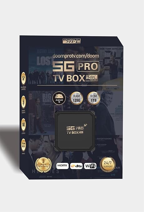 Android tv box 5G Compatibilité Android : 13 ou 14, interface Google TV. Wi‑Fi 5G : double bande 2,4/5 GHz, s