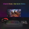 HAVIT Gaming Combo Éclairage RGB 16,8M couleurs : Effets lumineux personnalisables avec transitions fluides. Durabilité élevée : Clavier testé pour 50 millions de frappes, souris pour 5 millions de clics.