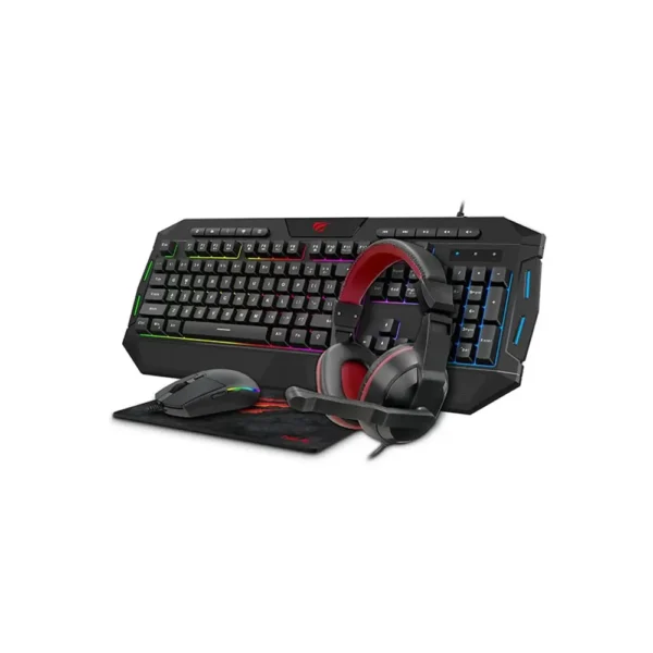 HAVIT Gaming Combo Éclairage RGB 16,8M couleurs : Effets lumineux personnalisables avec transitions fluides. Durabilité élevée : Clavier testé pour 50 millions de frappes, souris pour 5 millions de clics.
