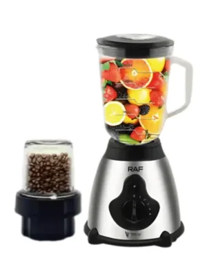 Mixeur RAF Capacité 1,5 litre. Lames en acier inoxydable : durables et efficaces pour hacher et mixer.
