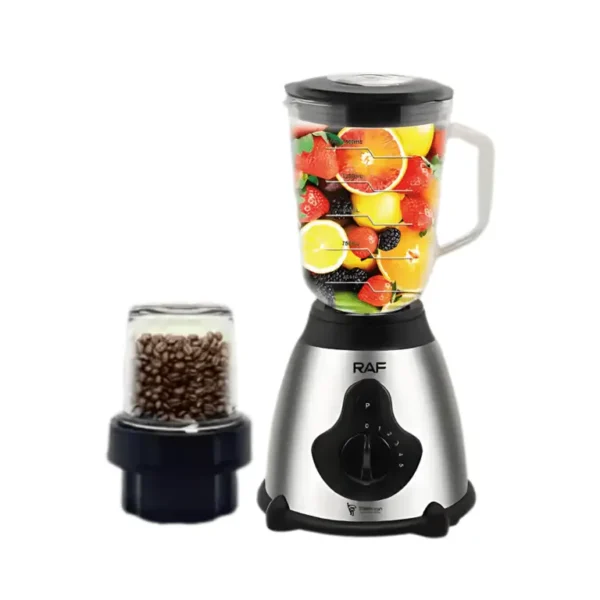 Mixeur RAF Capacité 1,5 litre. Lames en acier inoxydable : durables et efficaces pour hacher et mixer.