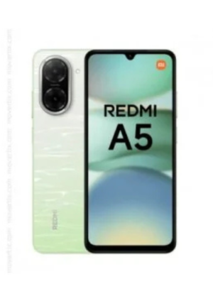 REDMI A5 Stockage 128Gb | RAM: 3Gb . Batterie 5200 mAh, recharge filaire 15–18 W via USB-C.