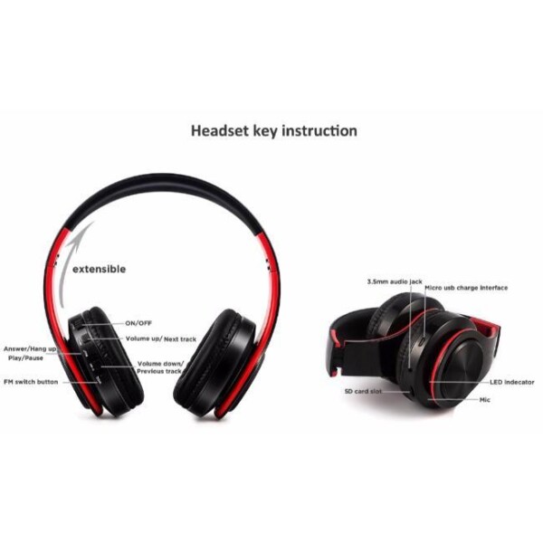 Wireless sterio headphone Bluetooth 5.3/5.4 : connexion stable, faible latence. Autonomie : de 24 h.