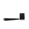 Barre de son Hisense AX3100 3.1 Puissance totale : 280 W Configuration : 3.1 canaux – 5 haut-parleurs (barre + caisson sans fil 6,5”)