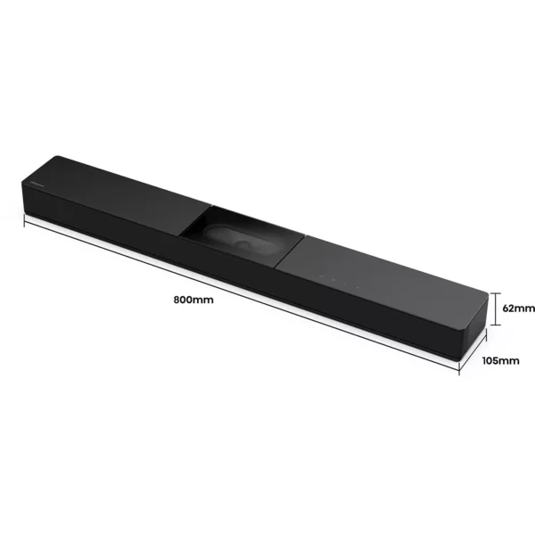 Barre de son Hisense HS1800 2.1canaux avec caisson de basses sans fil Puissance totale : 140 W (barre + caisson)