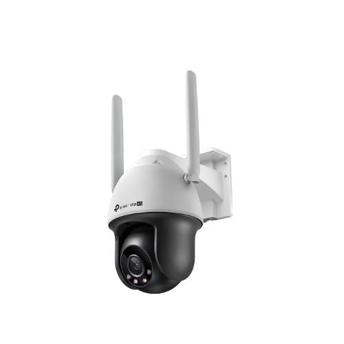 camera TP-Link VIGI C540‑4G  Le contenu standard inclut la caméra elle‑même, un adaptateur secteur