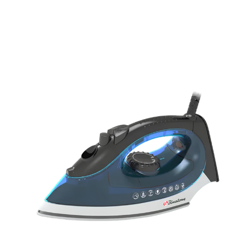 Fer à repasser à Vapeur BINATONE 2410 Puissance : 1600 W, chauffe rapide. Réservoir d’eau : 250 ml, suffisant pour plusieurs vêtements. Semelle : anti‑adhésive, glisse fluide sur tous types de tissus.