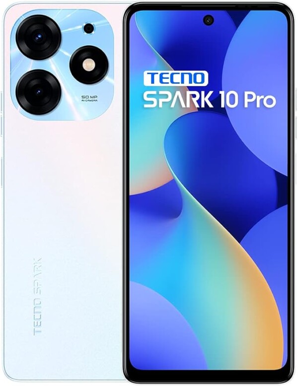 Tecno SPARK 10 PRO | RAM 8GB | Stockage 128 GB | Batterie 5 000 mAh pour une autonomie prolongée | Double SIM, 4G LTE, Wi‑Fi et Bluetooth