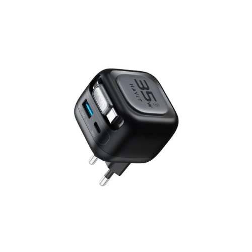 Design sans titre - 2026-09-18T181928.267 HAVIT UC250 | Puissance 35 W max avec technologie GaN | Câble USB-C rétractable de 70 cm