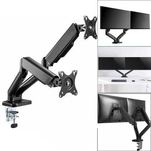 Support Moniteur 2 en 1 | Double bras articulé | Charge maximale 8 kg par écran | Compatibilité VESA
