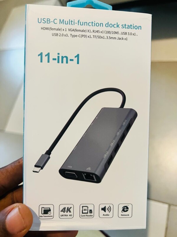 Adaptateur USB-C ultra HD 3en 1 4K | USB 3.0 | USB Type-C | recharge pass‑through jusqu’à 60–100 W