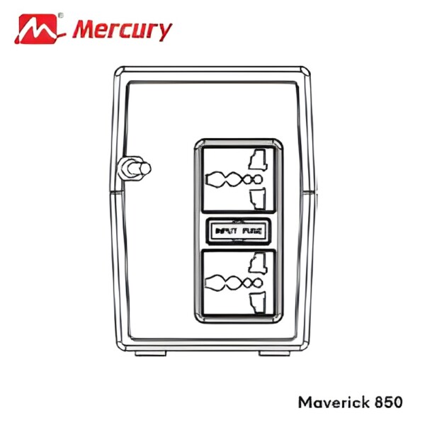 Onduleurs MERCURY | Tension d’entrée  220–240 V AC |  Batterie 2 × 12 V / 9 Ah | Autonomie  5 minutes | Protections intégrées