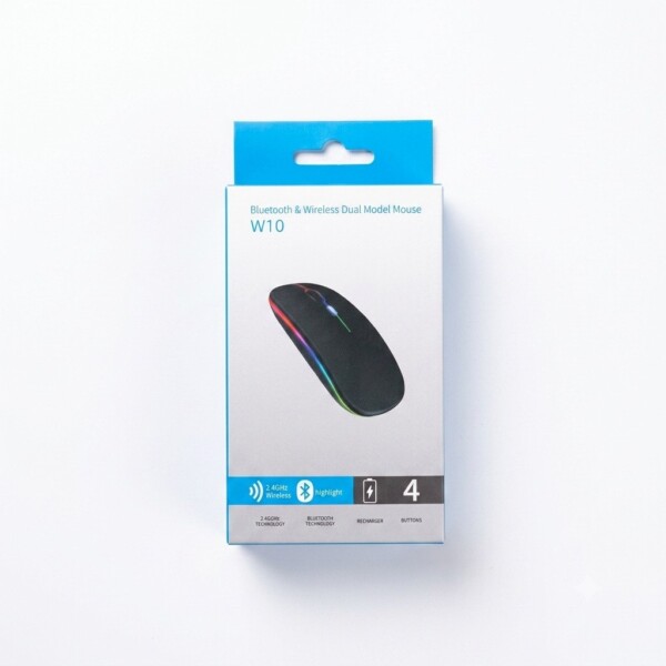 Souris Rechargeable W10 | Souris Rechargeable | Souris sans fil | Autonomie jusqu’à 6 mois sur une charge complète