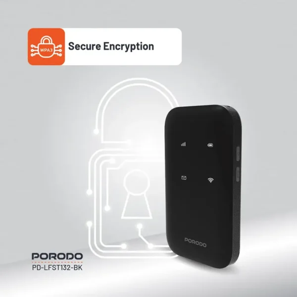 Pocket WiFi PORODO-Vitesse de téléchargement  150–300 Mbps -Vitesse de téléversement : 50–300 Mbps-Compatibilité SIM