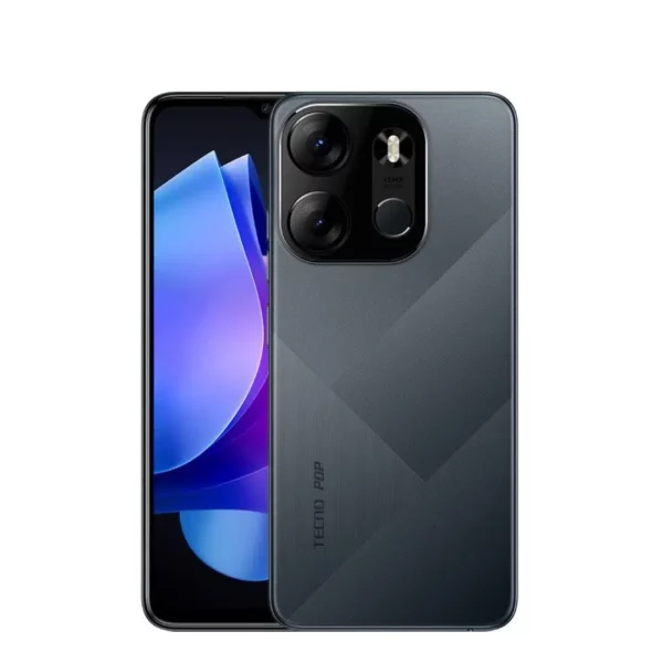 Tecno POP 7 Pro | RAM 3 GB | Stockage 64 GB | Batterie  5 000 mAh, charge filaire 10 W via USB Type‑C. | Système Android 12 avec HIOS 12.