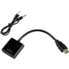 Adaptateur HDMI Vers VGA | jusqu’à 1080p @ 60 Hz  | Compatibilité PC portables, consoles
